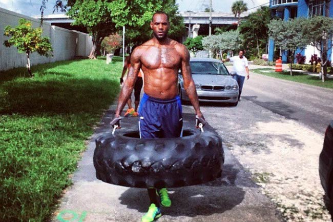 LeBron James outdoor workout