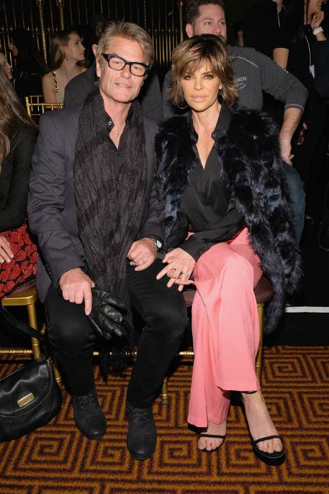 Lisa Rinna and Harry Hamlin at the Sherri Hill Runway Show during New York Fashion Week in February 2017