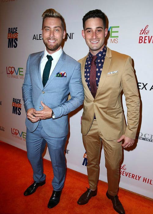 Michael Turchin and Lance Bass at the 24th Annual Race To Erase MS Gala in May 2017