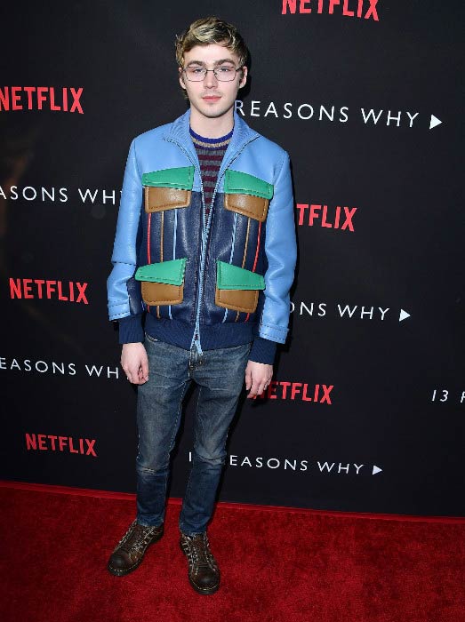 Miles Heizer at the premiere of Netflix's “13 Reasons Why” in March 2017