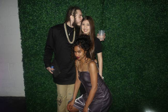 Post Malone and Ashlen (standing on his left) at her birthday party in 2016
