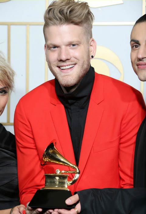 Scott Hoying at the 58th GRAMMY Awards Press Room Event in February 2016