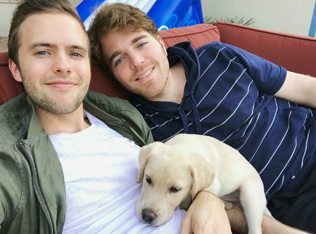 Shane Dawson and Ryland Adams in a picture shared on Instagram in October 2016