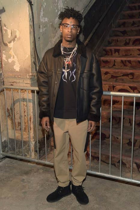 21 Savage at the Alexander Wang February 2017 Fashion Show during New York Fashion Week