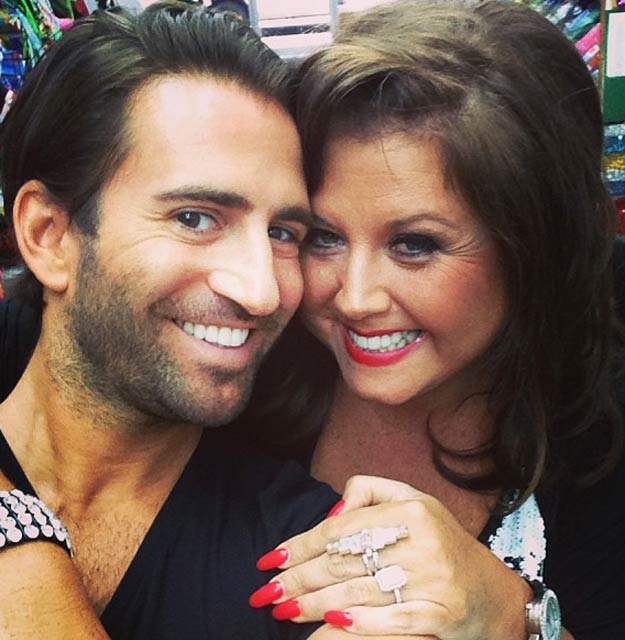 Abby Miller and Michael Padula in a social media post shared in January 2014