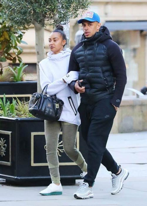 Andre Gray and Leigh-Anne Pinnock out in Manchester in April 2017