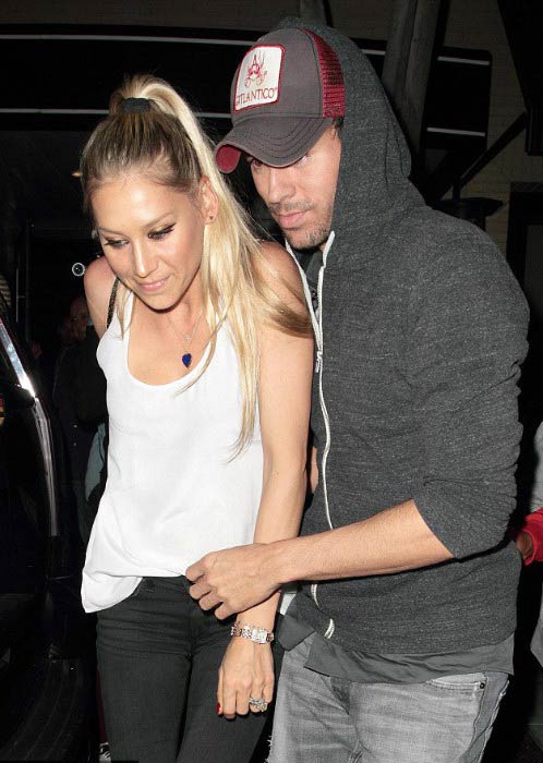 Anna Kournikova and Enrique Iglesias at The Palm restaurant in Beverly Hills in July 2016