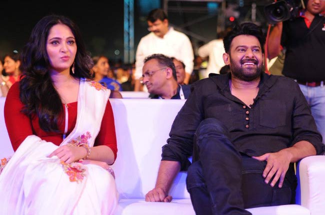 Anushka Shetty and Prabhas at the Baahubali: The Conclusion screening event in 2017