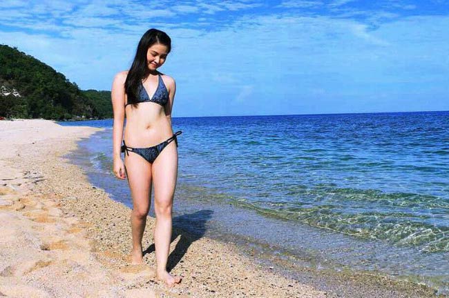 Barbie Forteza in bikini seaside as seen on social media in 2017