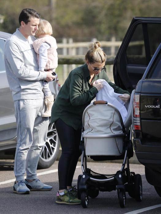 Billie Faiers with Greg and kids