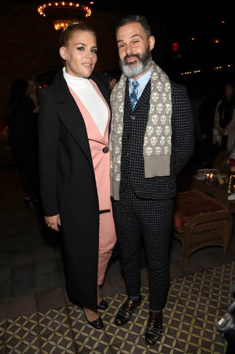 Busy Philipps and Marc Silverstein at How to be Single New York Premiere After Party in February 2016