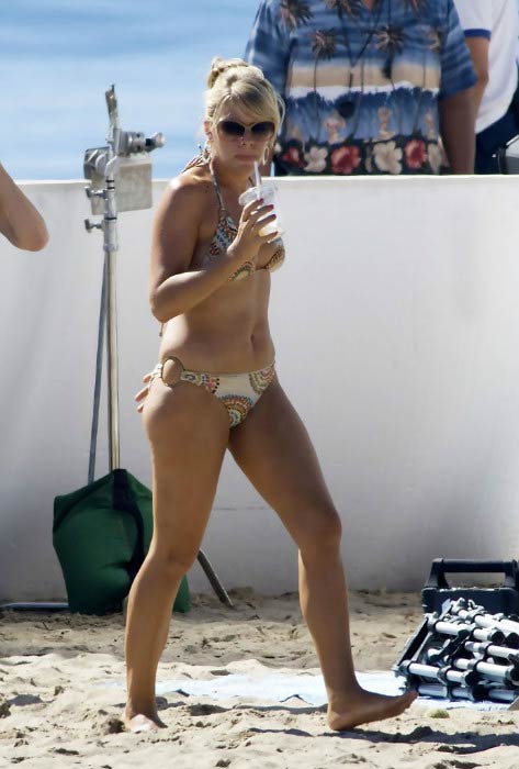 Busy Philipps on the sets of Cougar Town in October 2009