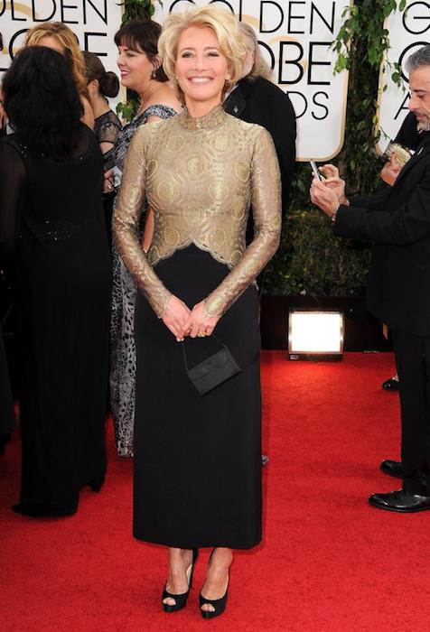 Emma Thompson at the 2014 Golden Globe Awards at Beverly Hills, California