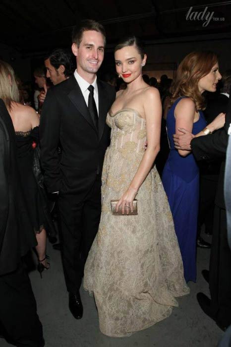 Evan Spiegel and Miranda Kerr at the Fifth Annual Baby2Baby Gala in November 2016