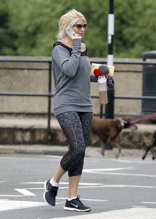 Holly Willoughby after a workout session