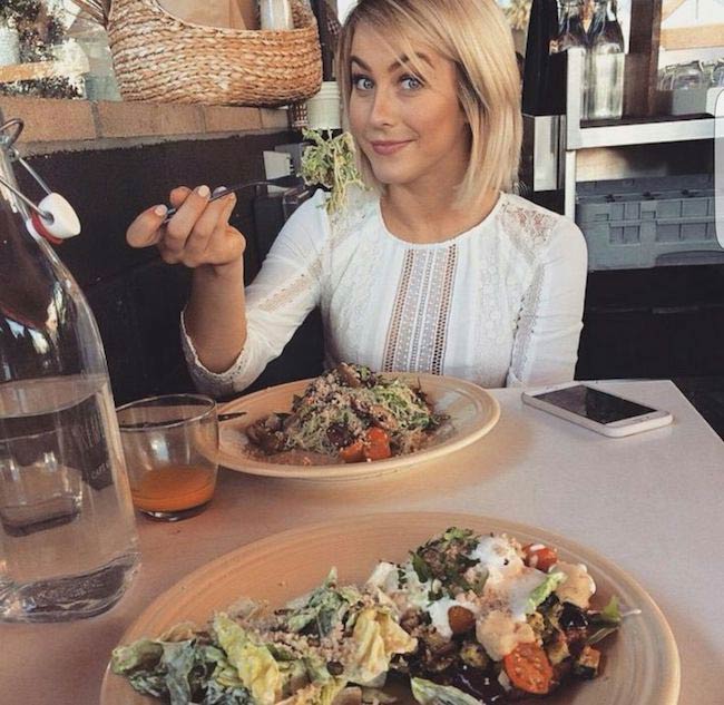 Julianne Hough eating a salad