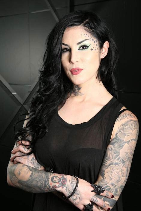 Kat Von D during a photoshoot in Sydney in December 2014