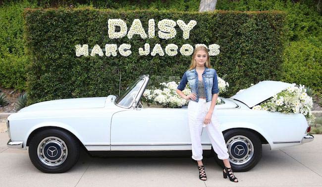 Lizzy Greene at the fragrance launch outdoor party of Daisy by Marc Jacobs hosted by model Kaia Gerber in California in May 2017