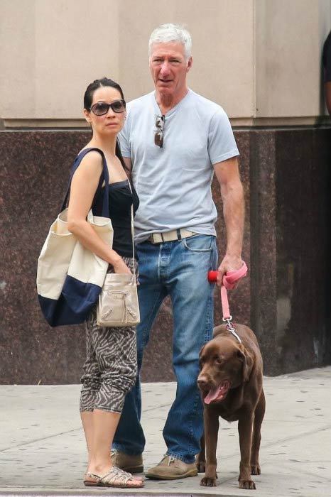 Lucy Liu and Noam Gottesman in New York City in August 2014