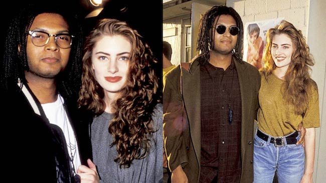 Madchen Amick at public events with her then boyfriend now husband, David Alexis in 1990