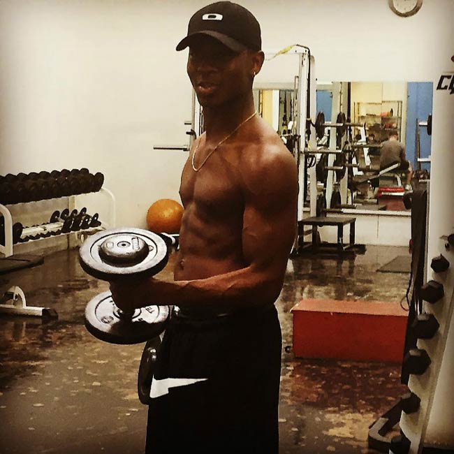 RJ Cyler shirtless in a picture shared on social media in February 2016