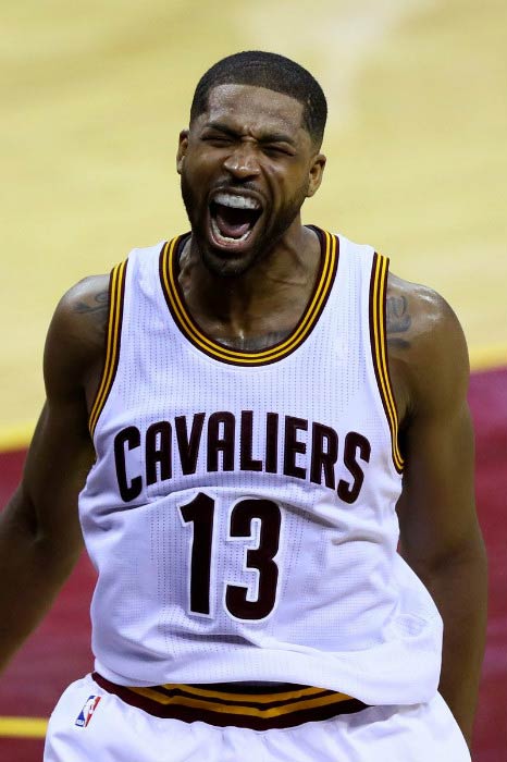 Tristan Thompson at the 2016 NBA Finals at Quicken Loans Arena in Cleveland