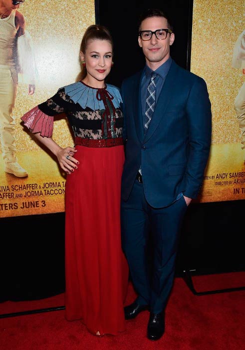 Andy Samberg and Joanna Newsom at the Popstar: Never Stop Never Stopping' premiere in May 2016