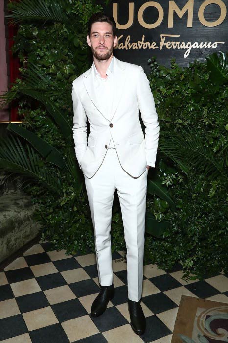 Ben Barnes at the UOMO Salvatore Ferragamo celebration in New York City in April 2017