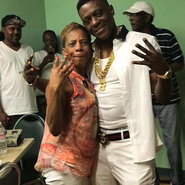 Boosie Badazz with his mother backstage right before his performance in May 2016