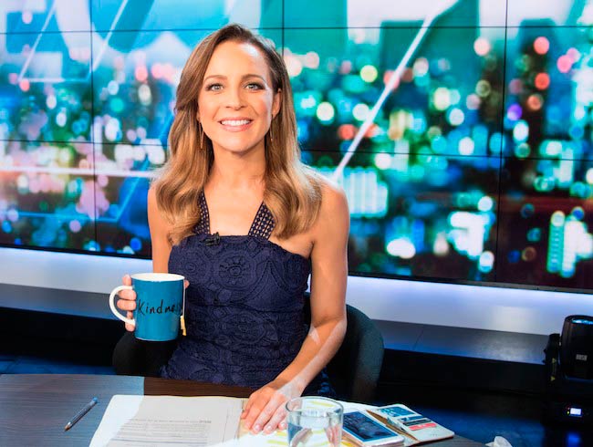 Carrie Bickmore presenting the show