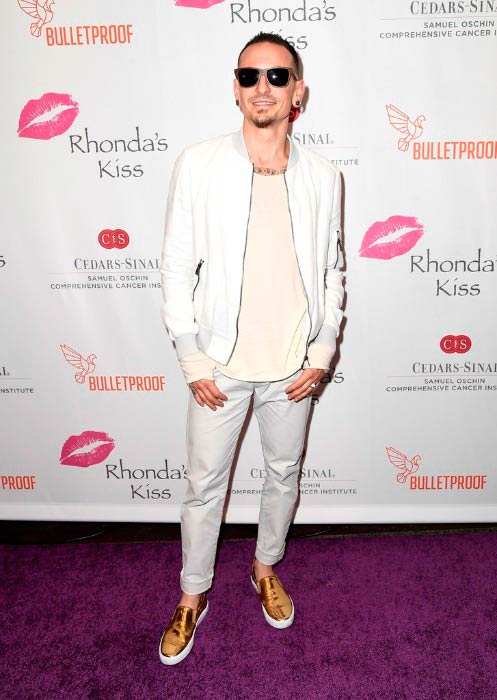 Chester Bennington at the Rhonda's Kiss Concert in November 2016