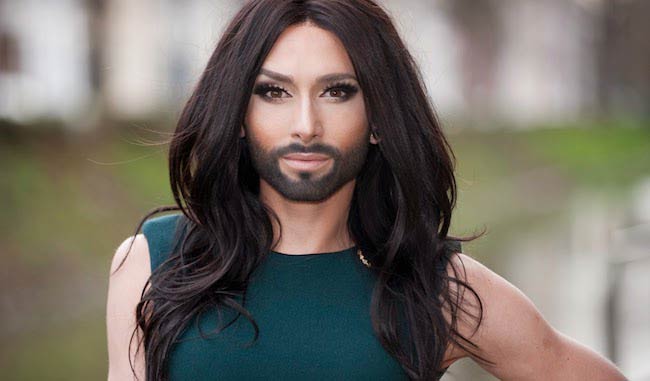 Conchita Wurst during a photoshoot in Ghent, Belgium in January 2014