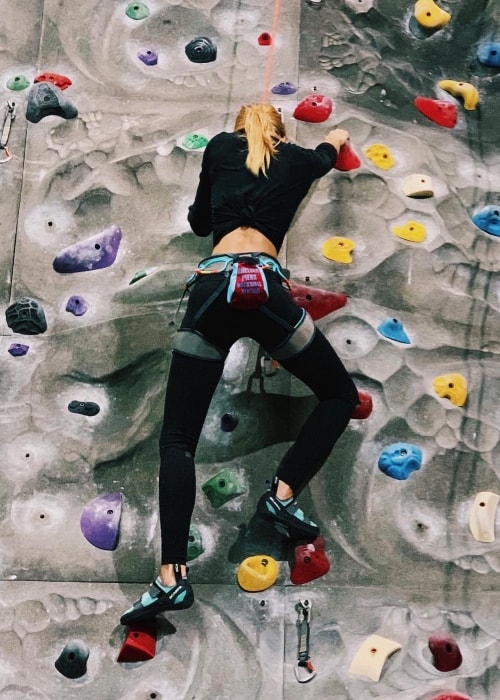 Elyse Taylor as seen while rock climbing in November 2018