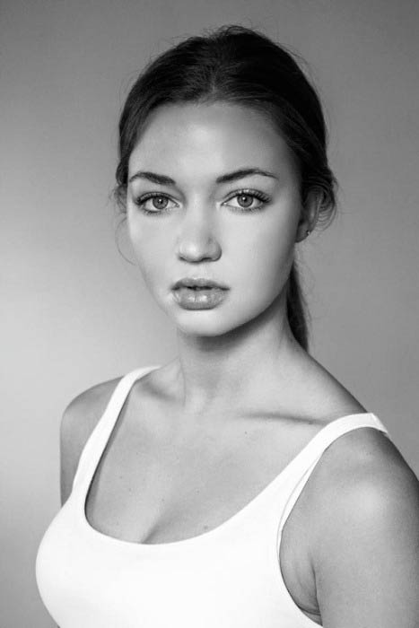 Erika Costell poses for a portfolio photoshoot in 2016