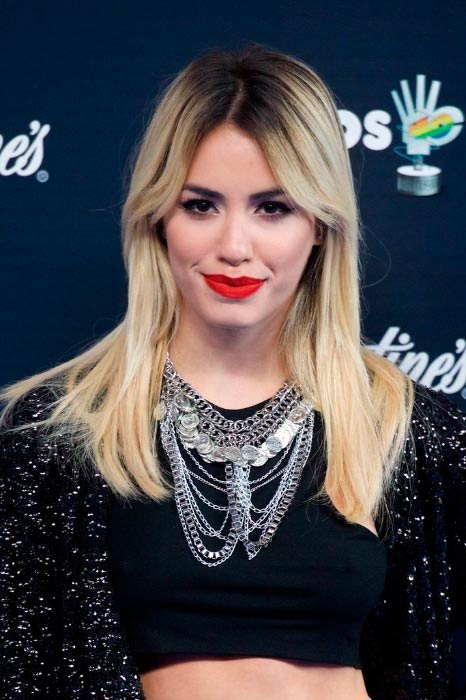 Lali Espósito at the 40 Principales Awards photocall in December 2014 in Madrid