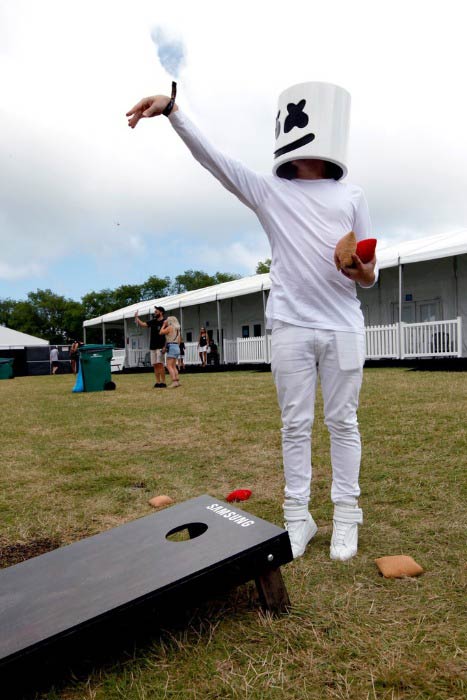 Marshmello at the Samsung Creator's Lab at Lollapalooza Festival in June 2016 in Chicago