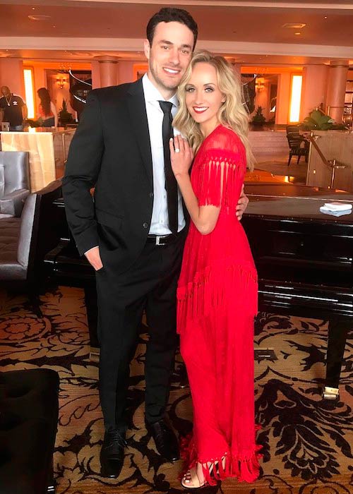 Nastia Liukin y Matt Lombardi en un evento en San Juan, Puerto Rico abril 2017