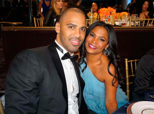 Nia Long e Ime Udoka en los Premios Honor del Festival de Cine Negro Americano en California el 17 de febrero de 2017