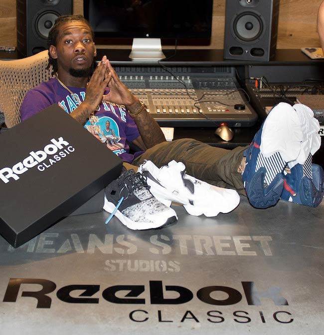 Offset at the Reebok Classic celebrity gifting lounge in August 2016