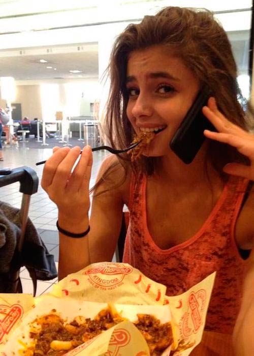 Taylor Hill enjoying her yummy food