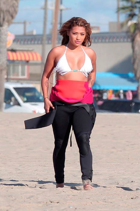 Vanessa White at the music video shoot in Los Angeles in October 2012