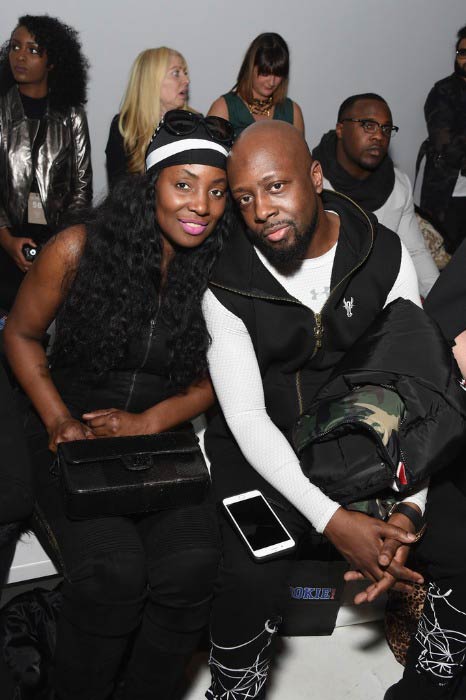 Wyclef Jean and Marie Claudinette at the Rookie USA fashion show during New York Fashion Week in February 2017