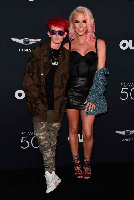 Gigi Gorgeous and Nats Getty at the OUT Magazine's Inaugural Power 50 Gala & Awards Presentation in Los Angeles in August 2017