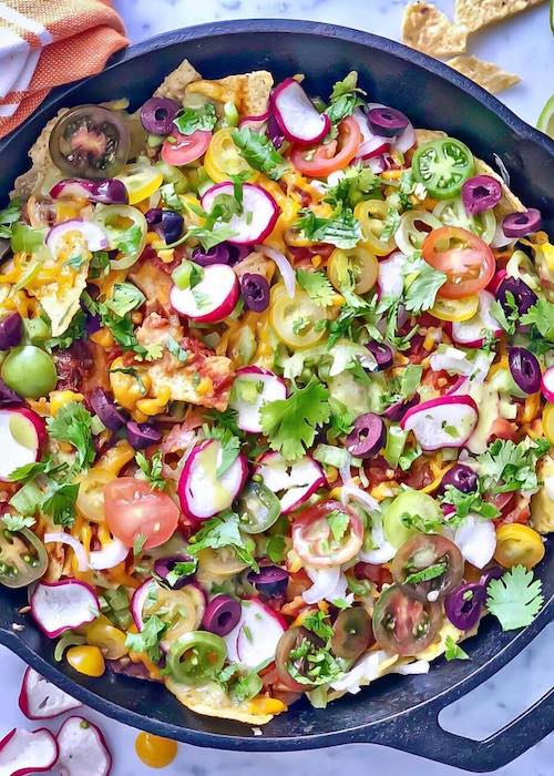 Kayla Itsines' recipe of fresh nachos as a lunch or dinner option