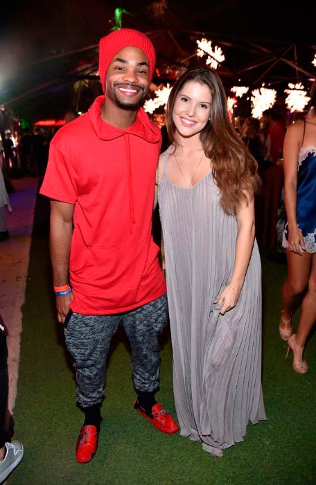 King Bach and Amanda Cerny at the annual Midsummer Night's Dream Party in August 2016