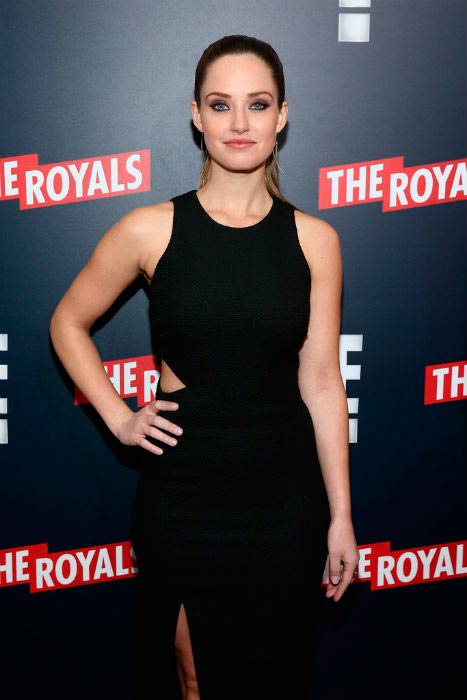 Merritt Patterson at The Royals New York series premiere in March 2015