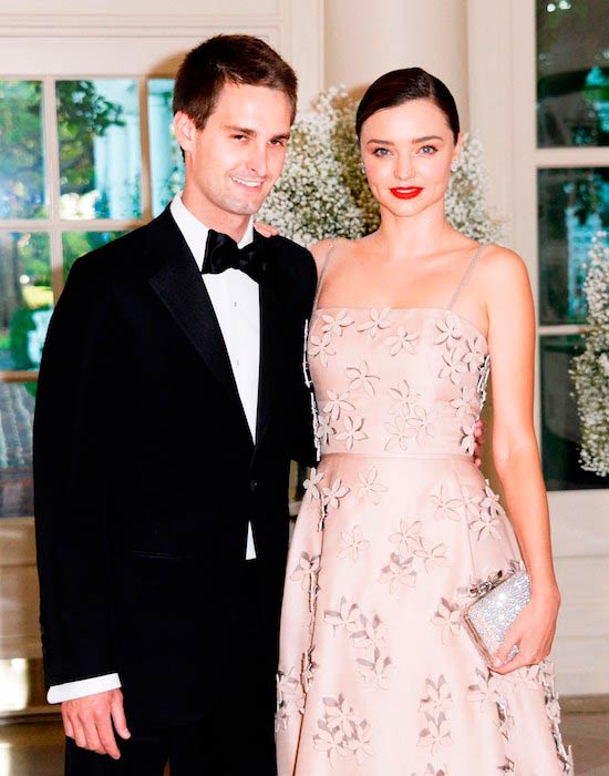 Miranda Kerr and Evan Spiegel during their wedding