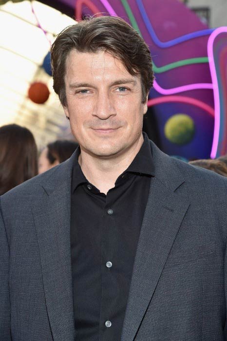 Nathan Fillion at the premiere of Disney and Marvel's Guardians Of The Galaxy Vol. 2 in April 2017