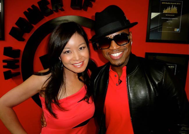 Ne-Yo and 5 FM Hollywood Reporter Jen Su in South Africa in January 2013