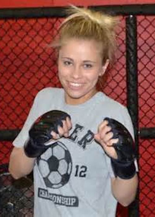 Paige Vansant forud for sin første kamp i Reno, Nevada i 2012